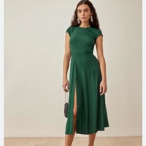 Reformation Gavin Dress Green